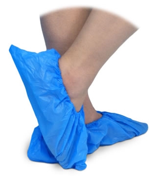 Plastic Shoe Covers, Waterproof, Blue, 500/box Questions & Answers