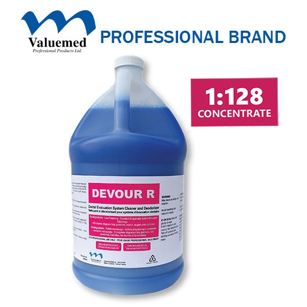 Valuemed Professional DEVOUR R Evacuation System Cleaner 4 Litre Jug Raspberry Scent Questions & Answers